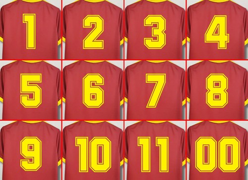 Numeri per maglia calcio - calcio, anni