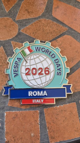 Placca metallo vespa world - in,